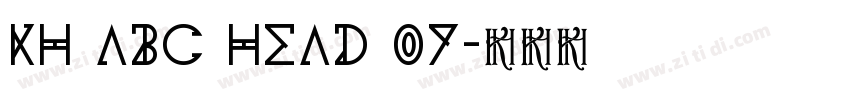 KH ABC HEAD 07字体转换
